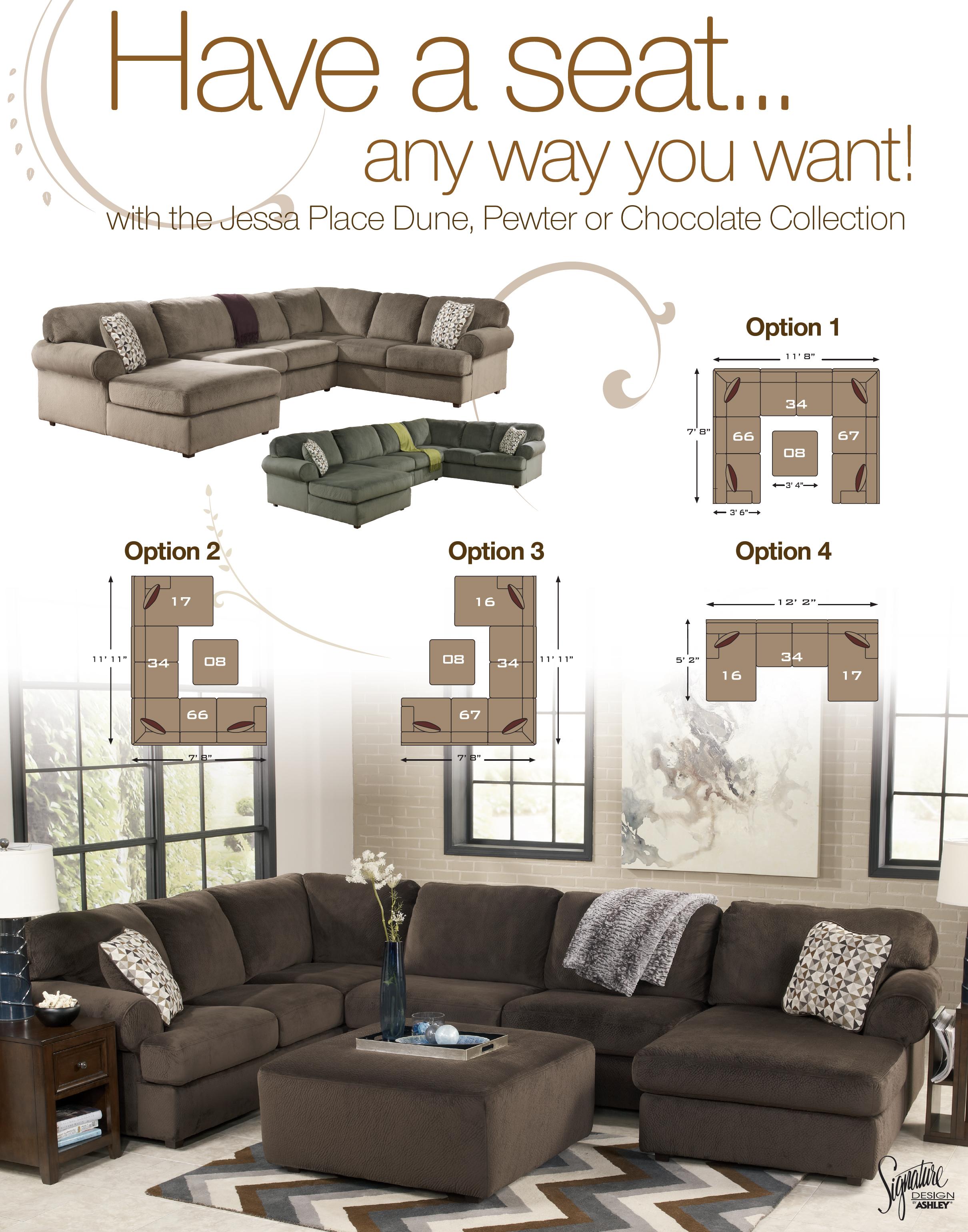 Signature Design by Ashley Jessa Place Dune Casual Sectional Sofa